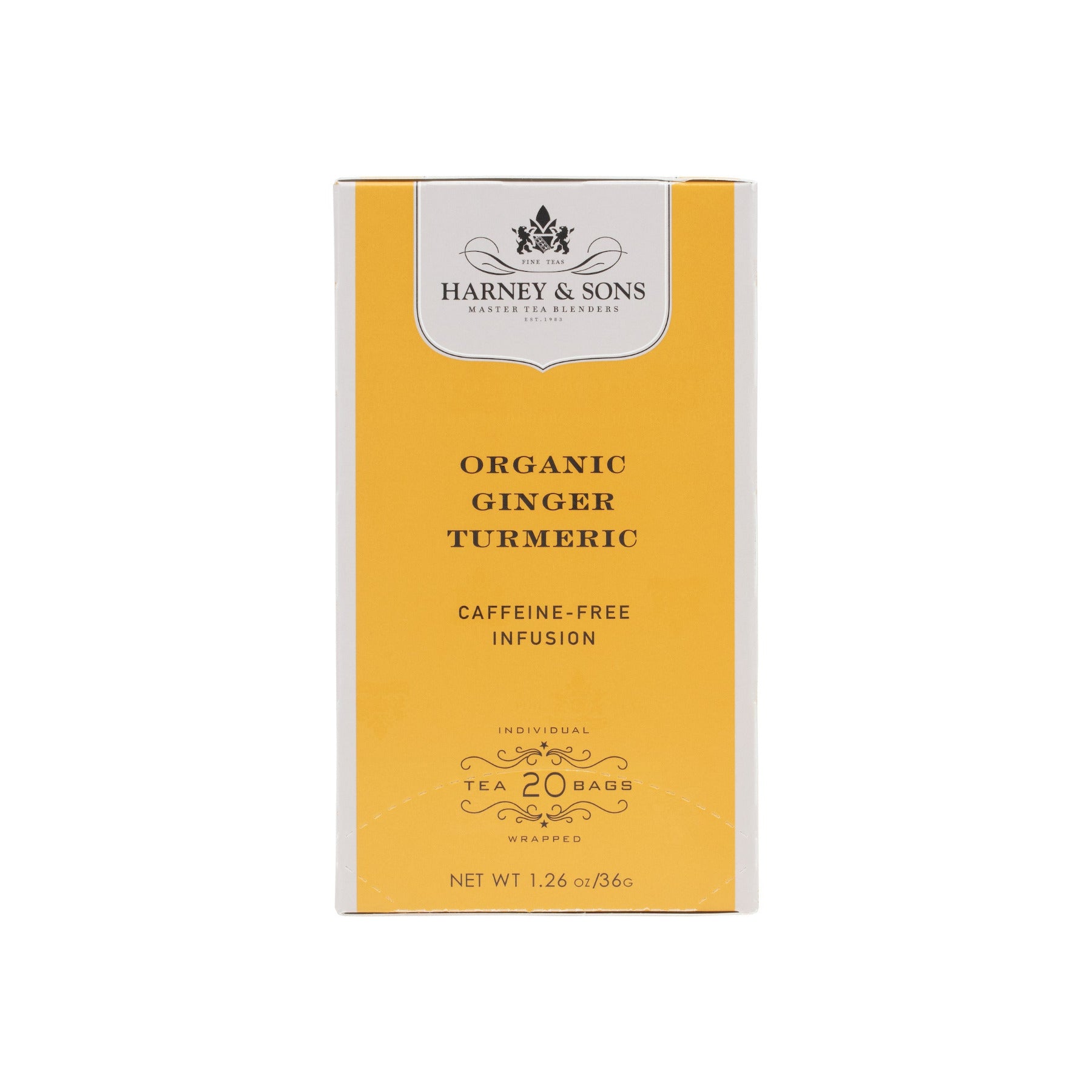 Organic Ginger Turmeric, Box of 20 Premium Teabags
