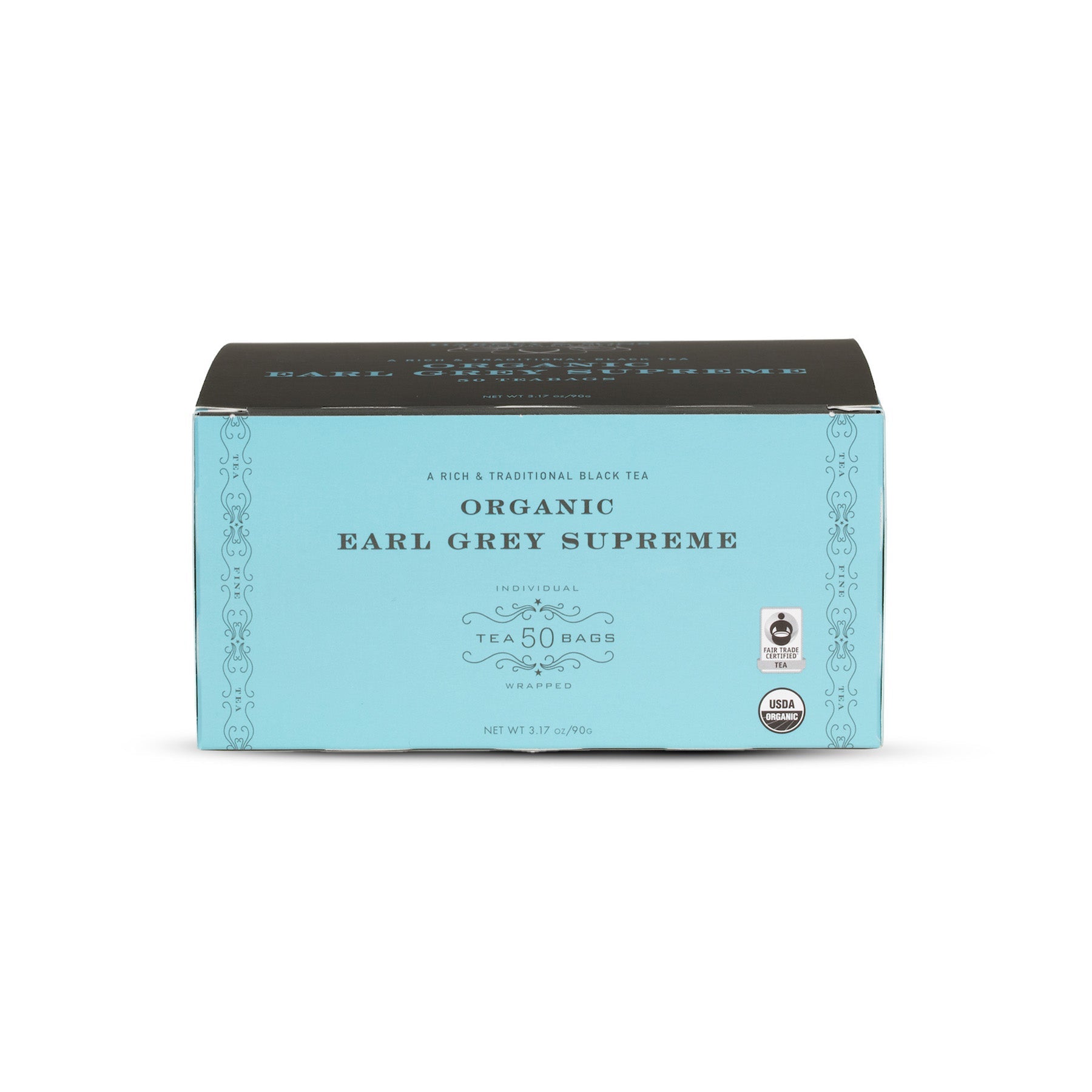 Organic Earl Grey Supreme, Box of 50 Foil Wrapped Teabags - Harney & Sons Fine Teas Europe