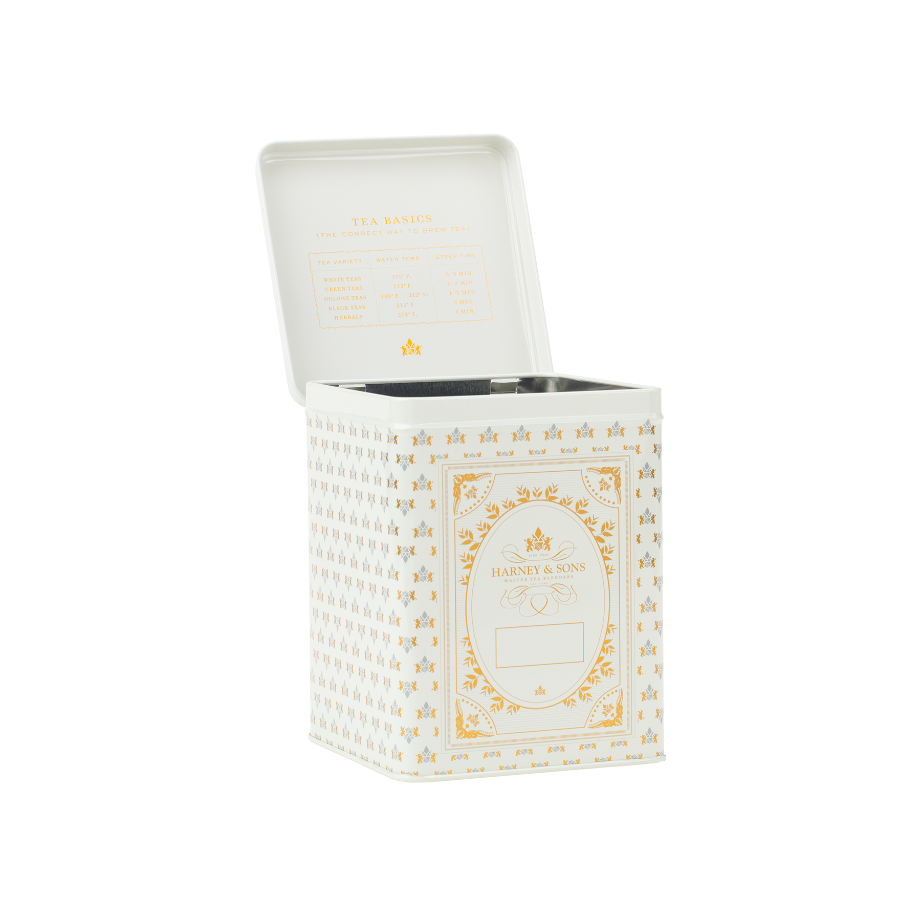 Harney & Sons Hinged Storage Canister, cream