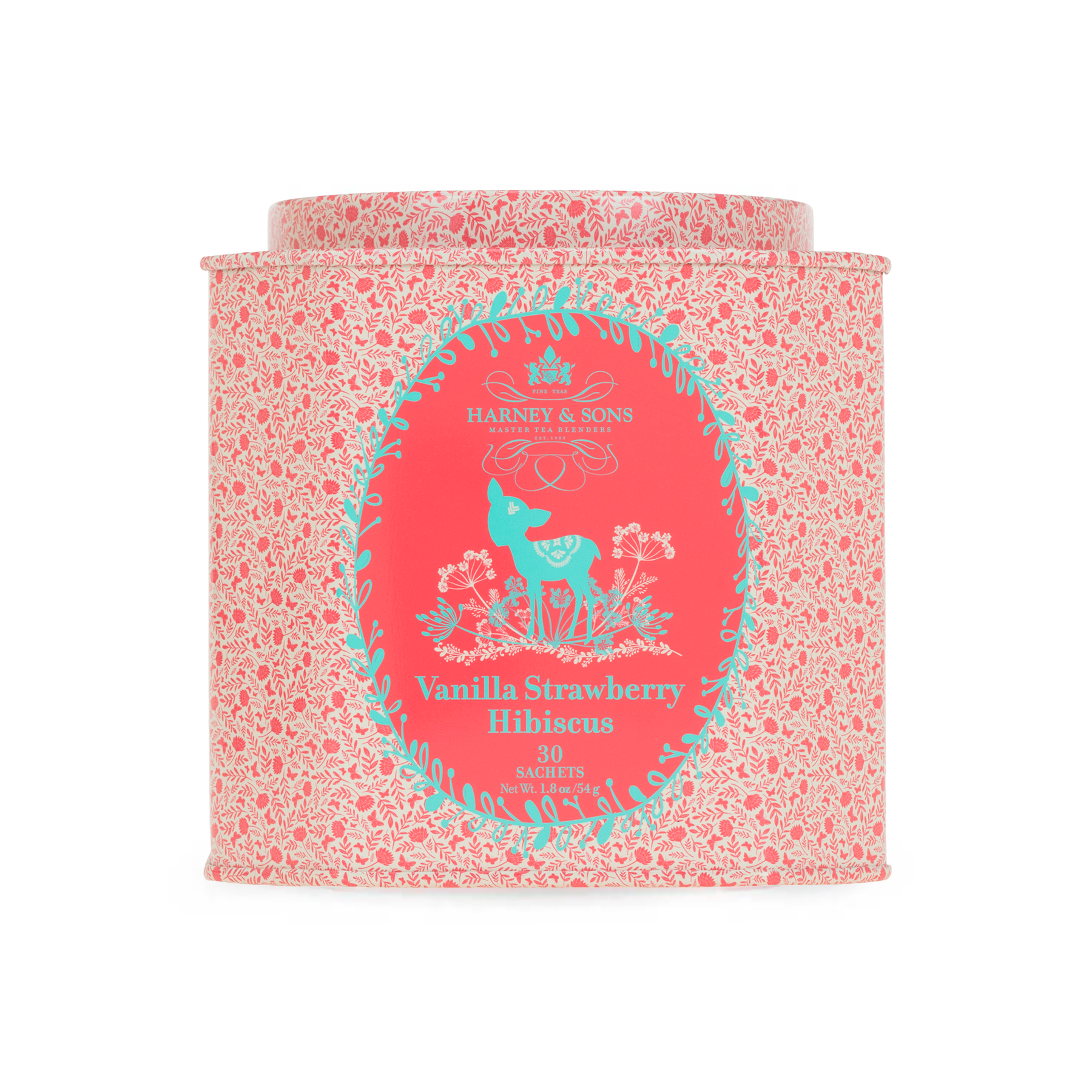 Vanilla Strawberry Hibiscus, Tin of 30 Sachets