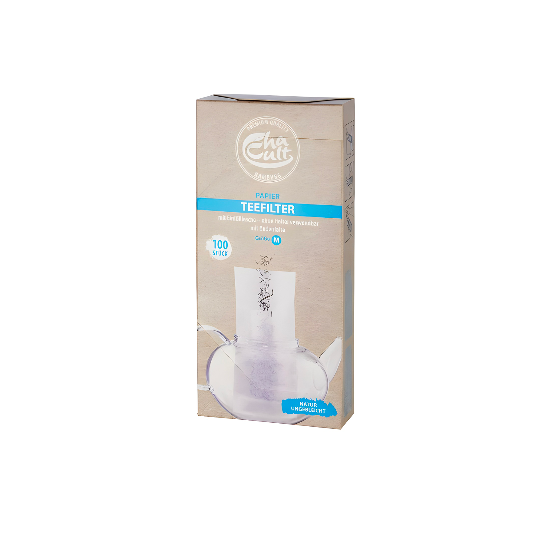Paper Tea Filter - 100 Pieces - Size M