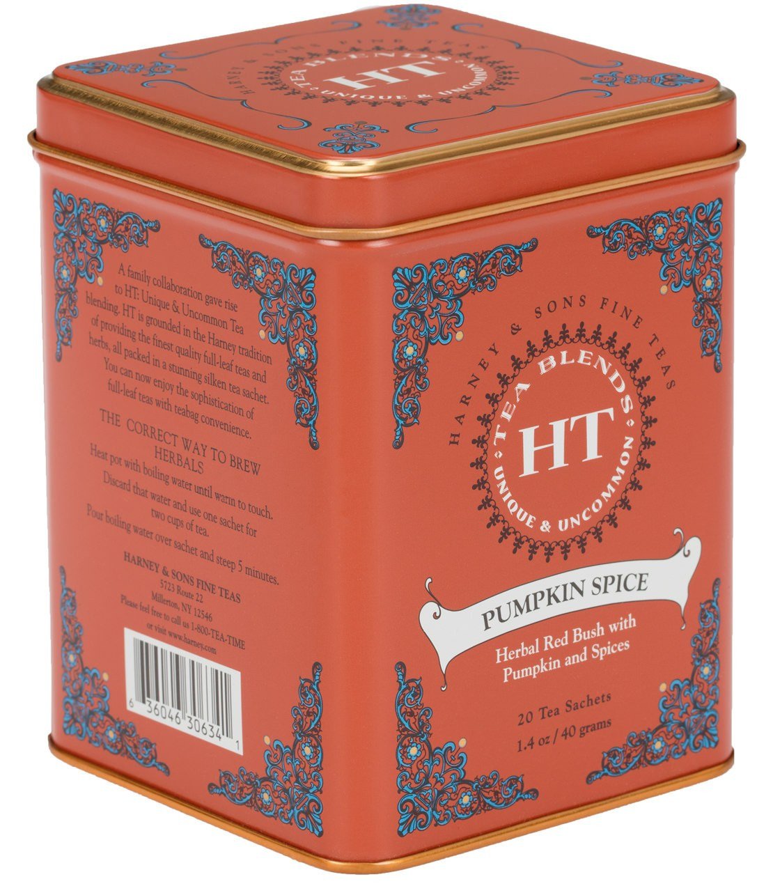 Pumpkin Spice, HT Tin of 20 Sachets - - Harney & Sons Fine Teas