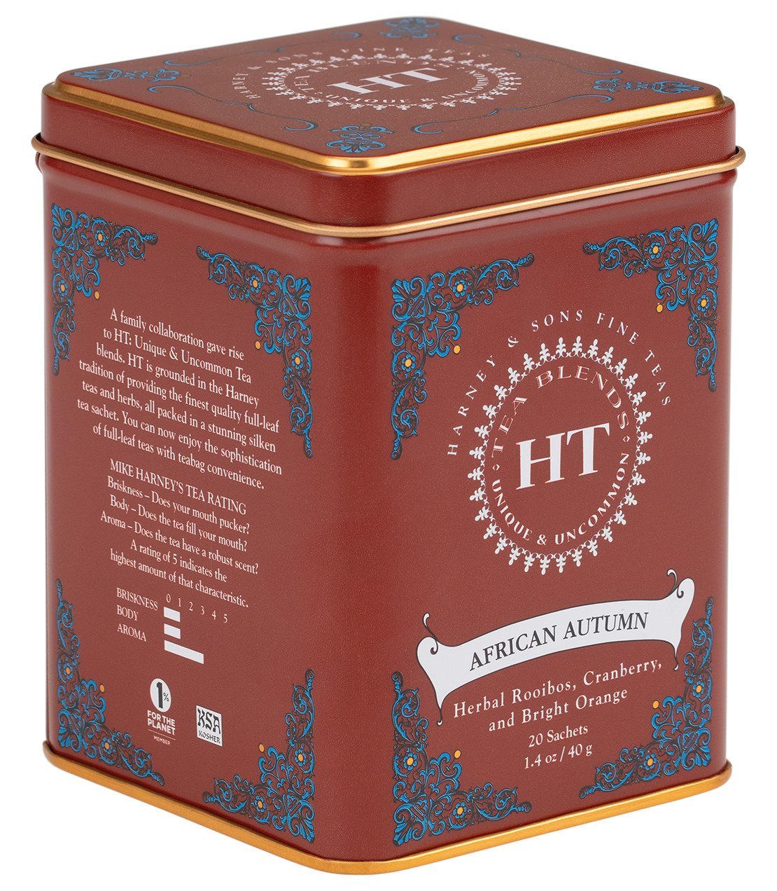 African Autumn, HT Tin of 20 Sachets - - Harney & Sons Fine Teas Europe