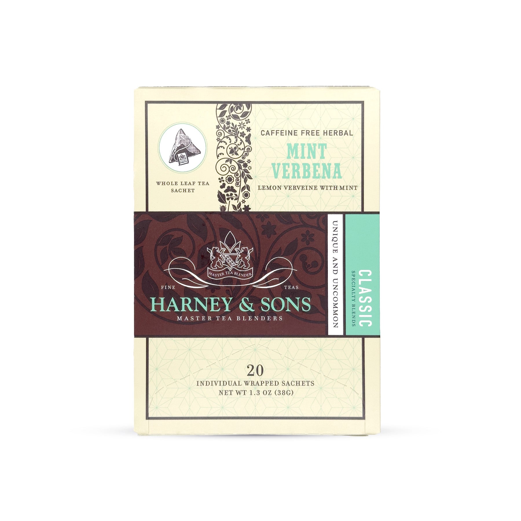 Mint Verbena - Sachets Box of 20 Individually Wrapped Sachets - Harney & Sons Fine Teas