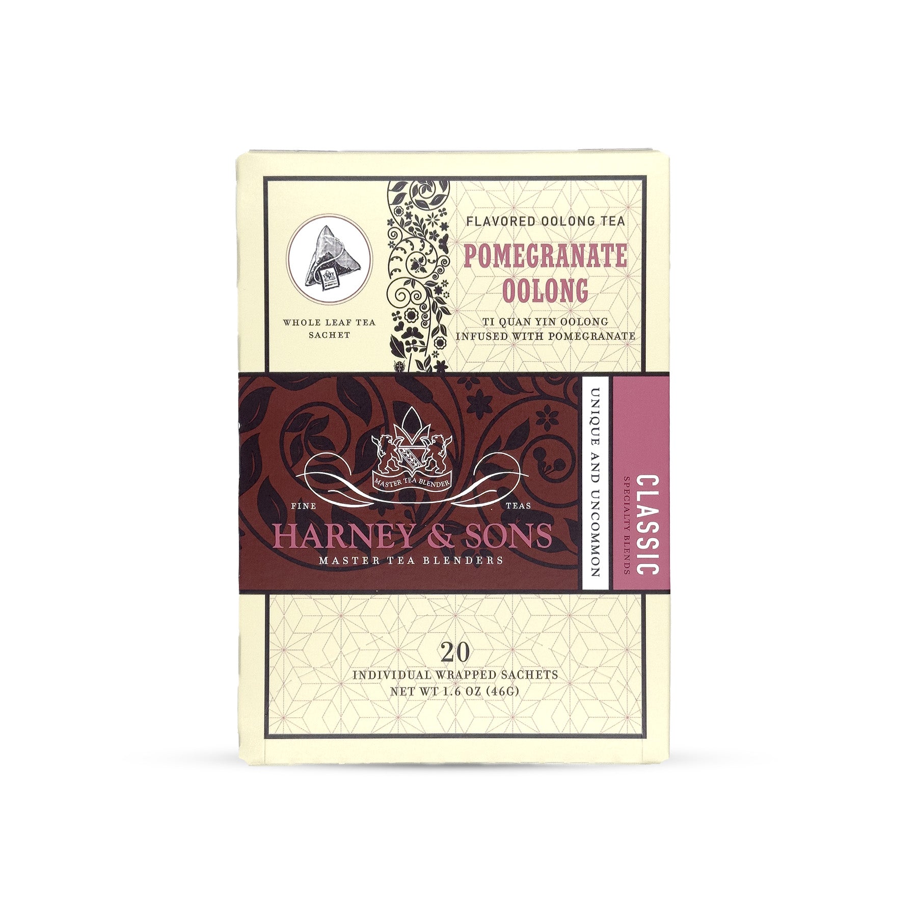 Pomegranate Oolong - Box of 20 Individually Wrapped Sachets - Harney & Sons Fine Teas Europe