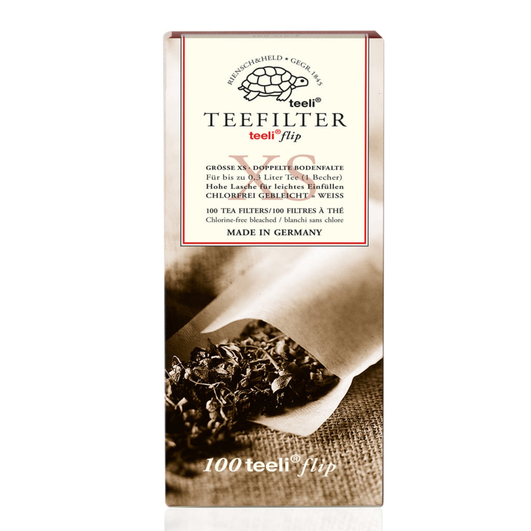 TEELI | 100 Paper Tea Filters - Size XS