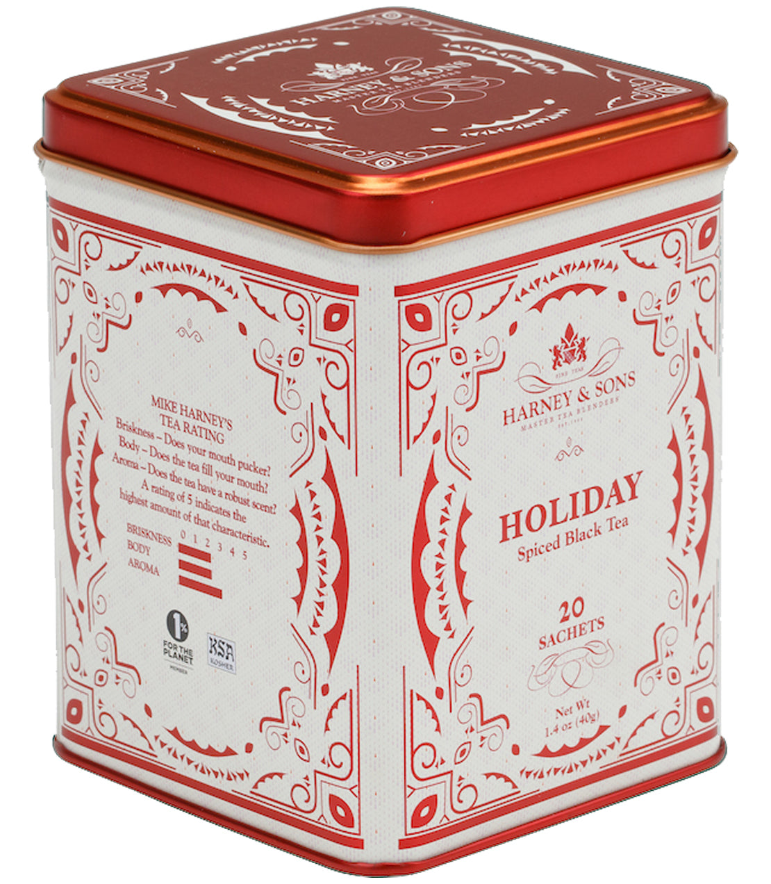 Holiday tea, tin of 20 sachets by Harney & Sons Fine Teas Europe