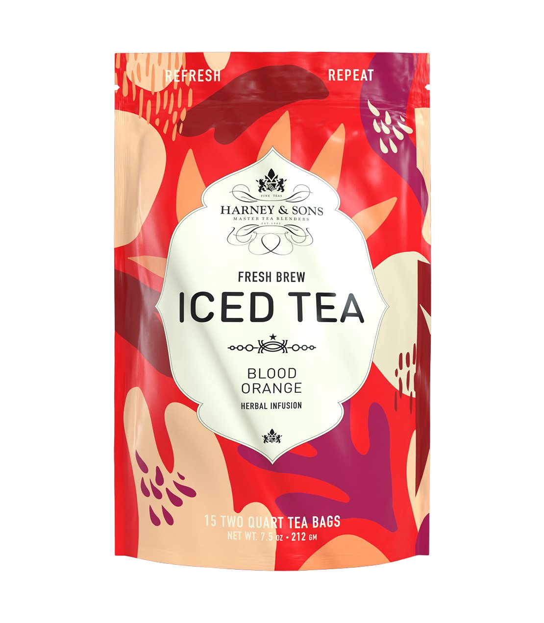 Blood Orange - Bag of 15 Pouches for Fresh Brew Iced Tea - Harney & Sons Fine Teas Europe