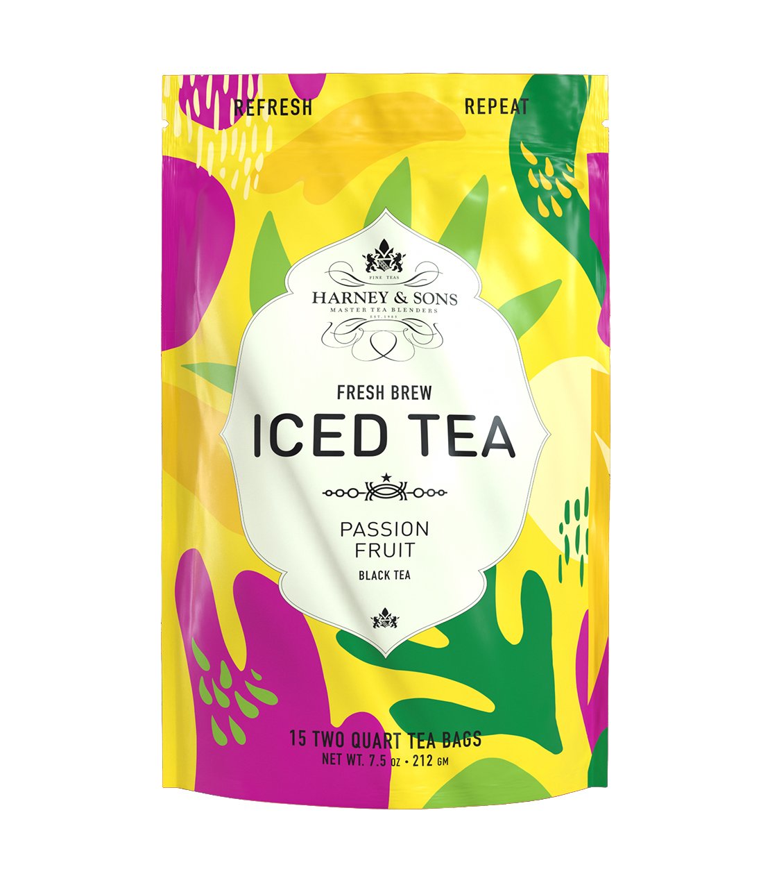 Passion Fruit Fresh Brew Iced Tea - Iced Tea Pouches Bag of 15 Pouches - Harney & Sons Fine Teas