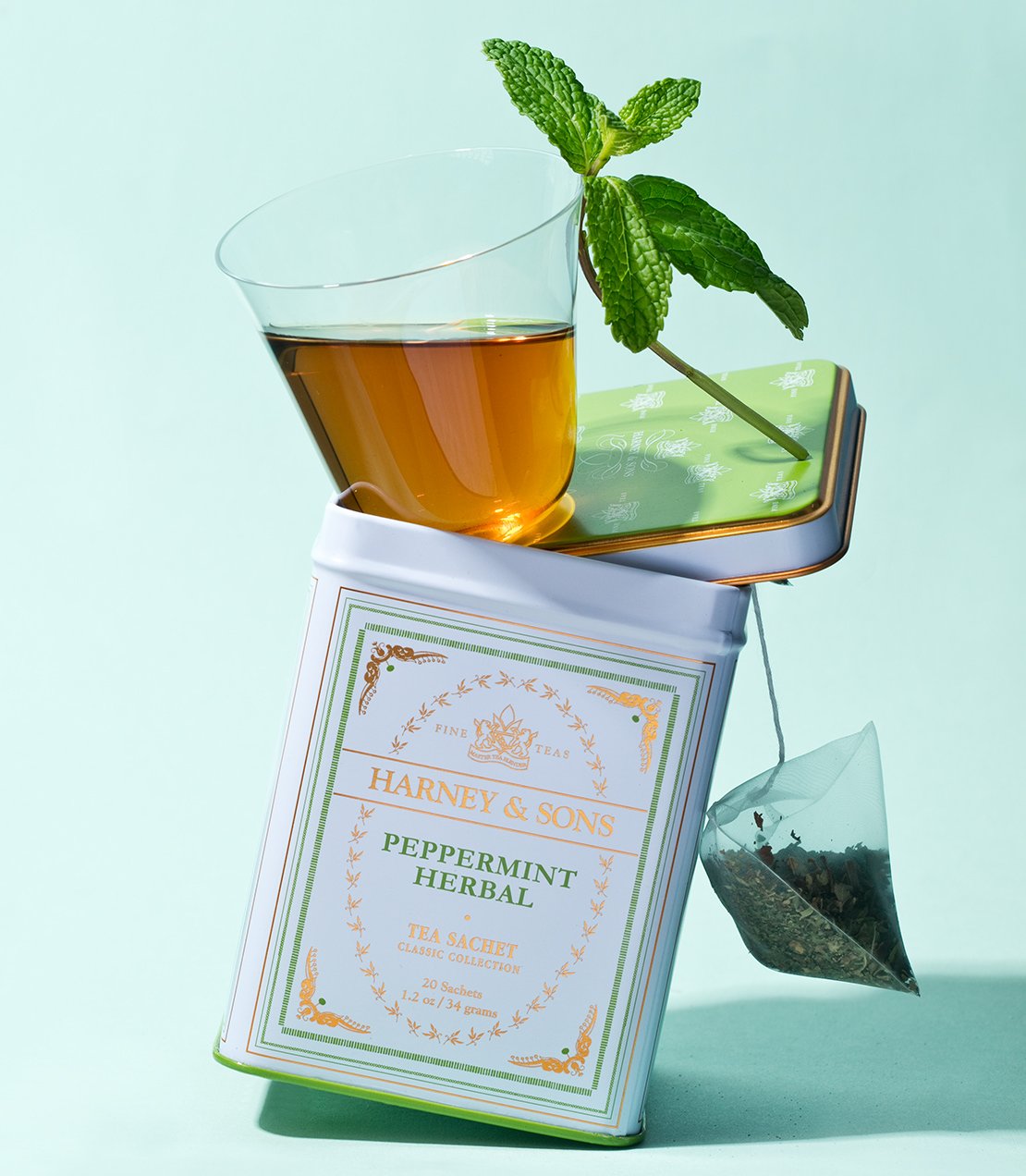 Peppermint Herbal, Classic Tin of 20 Sachets -   - Harney & Sons Fine Teas