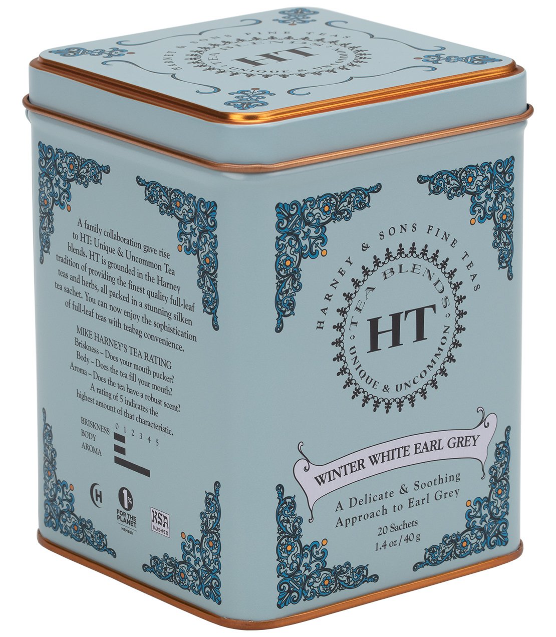 Winter White Earl Grey, HT Tin of 20 Sachets -   - Harney & Sons Fine Teas