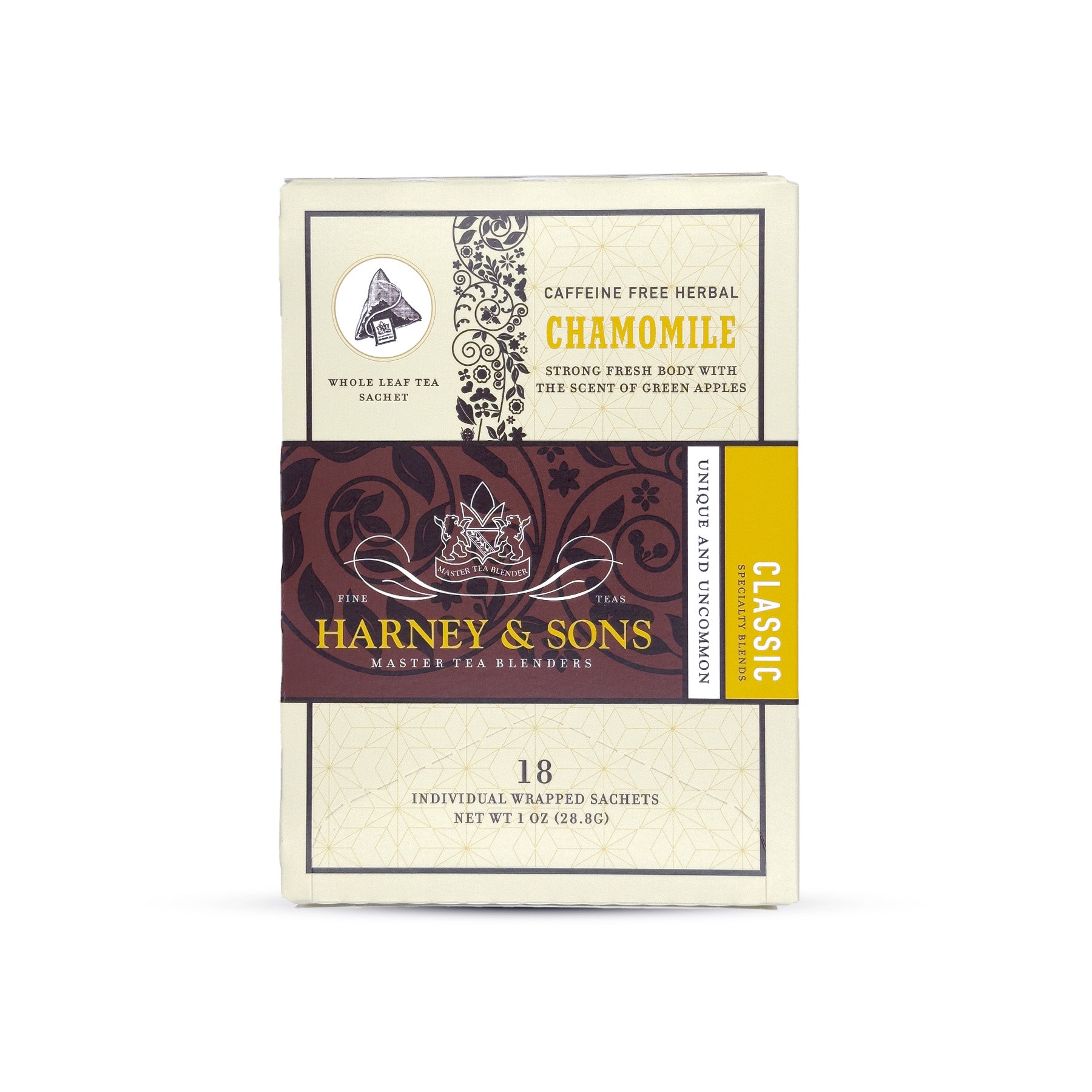 Chamomile, Box of 18 Individually Wrapped Sachets - Harney & Sons Fine Teas Europe