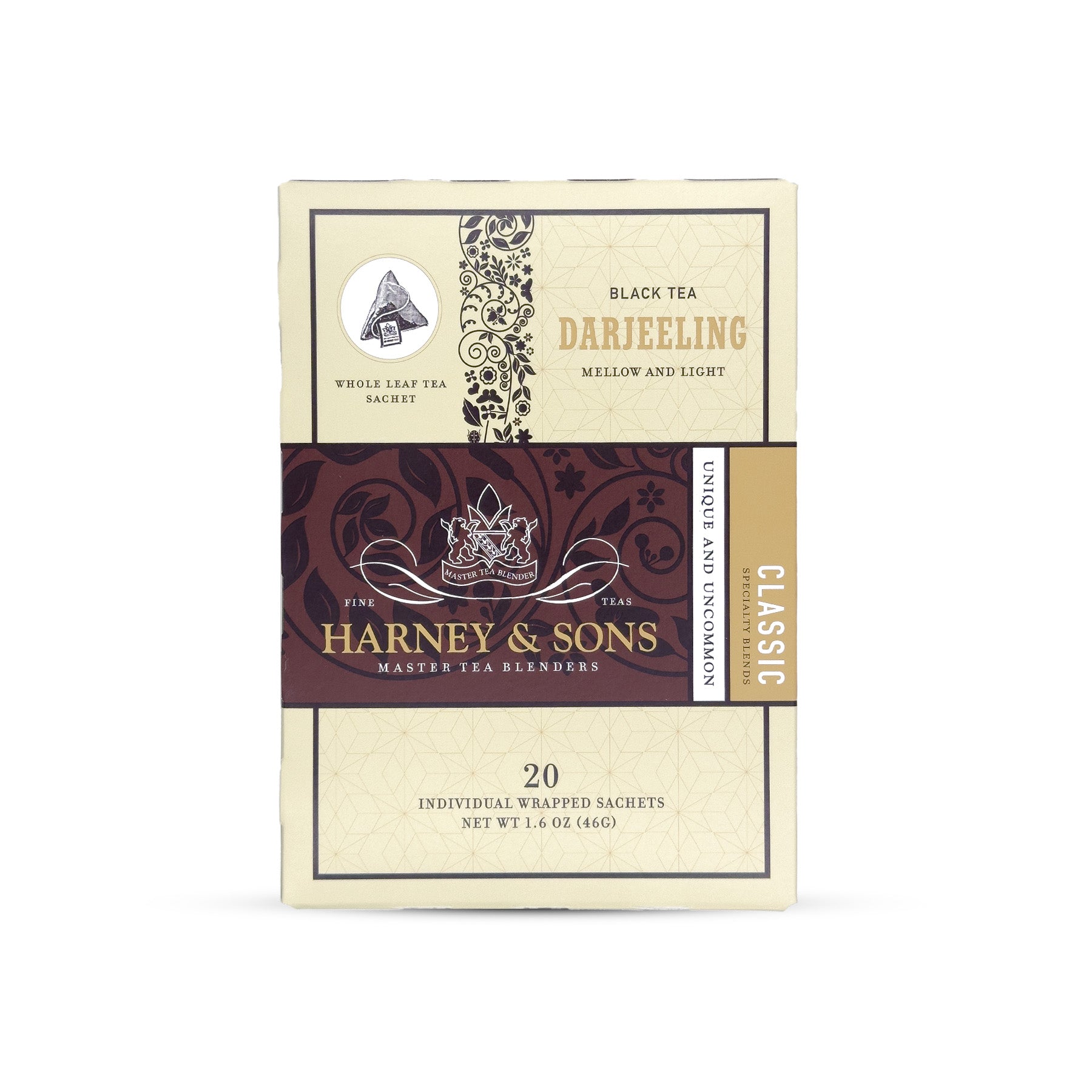 Darjeeling, Box of 20 Individually Wrapped Sachets  - Harney & Sons Fine Teas Europe
