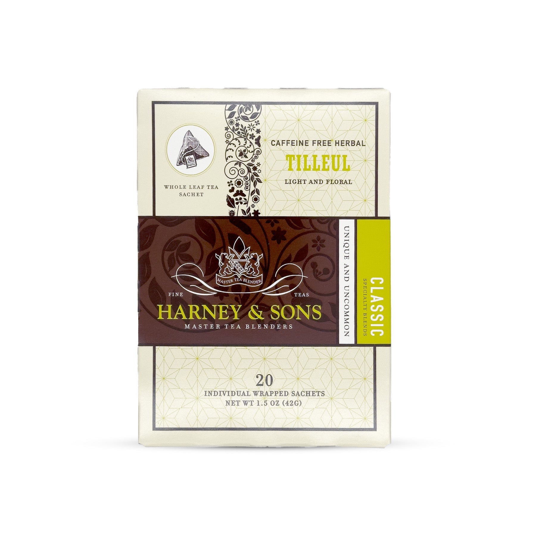 Tilleul, Box of 20 Individually Wrapped Sachets - Harney & Sons Fine Teas Europe