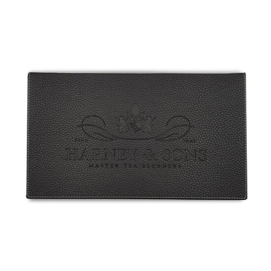 Deluxe Black Leather Tea Chest - 32 Premium Tea Sachets